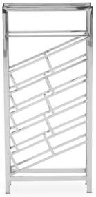 Raft pentru sticle de vin argintiu lucios din metal număr sticle 24 Barolo – Premier Housewares