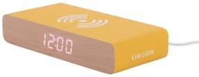 Ceas deșteptător digital cu încărcător wireless Retro Flat LED – Karlsson