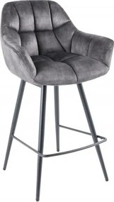 Set 2 scaune de bar pivotante Papillon gri