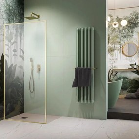 Paravan de dus tip Walk-in Radaway Modo F SL II auriu periat-transparent 120 cm sticla securizata 8 mm stanga
