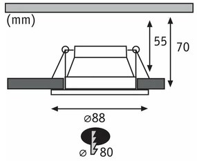 Paulmann 93408 - Set 3x LED 6,5W IP44, luminar baie COLE, dimabil, 230V