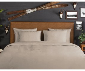 Lenjerie de pat maro din flanelă pentru pat dublu/extinsă 200x220 cm – Good Morning