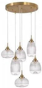 Suspensie vintage 6 becuri E14 Mond 9731215 Nova Luce