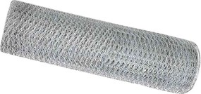 vidaXL Gard hexagonal Argintiu 0,5 x 10 m Oțel galvanizat