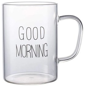 Cana din Sticla Borosilicata, GOOD MORNING, 400 ml