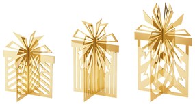 Ornament de Crăciun placat cu aur de 18 carate, set de 3 - Georg Jensen