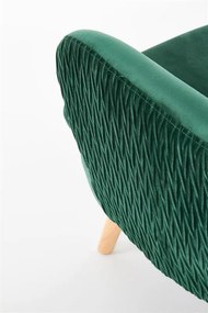 Fotoliu tapitat Ravel Velvet verde – H100 cm