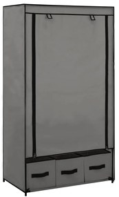 282460 vidaXL Șifonier, gri, 87 x 49 x 159 cm, material textil