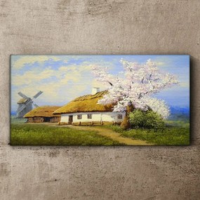 Tablou canvas Pictură Village Cottage