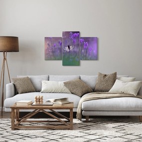 Tablou - fluture în lavandă (90x60 cm)