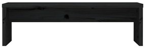 Suport pentru monitor, negru, 50x27x15 cm, lemn masiv de pin 1, Negru