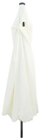 vidaXL Parasol de Grădină Alb și negru 395 x 395 x 245 cm
