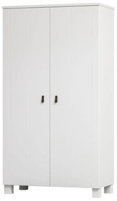 Șifonier alb din lemn de pin 111x202 cm Ties – WOOOD