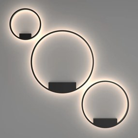 Plafoniera LED design modern Rim negru 40cm, 4000K