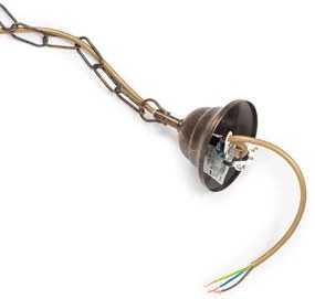 Lustră pe lanț TERESA 3xE14/6W/230V bronz ONLI