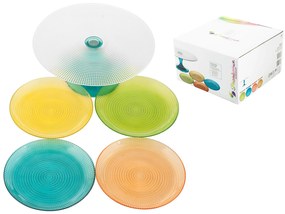 Set platou desert si 4 farfurii, Generation, multicolor