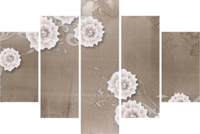 Tablou - Draperie cu flori (150x105 cm)