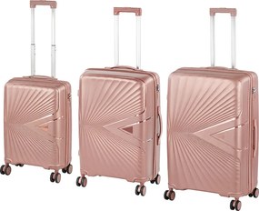 TraveLux Endure set valiză rulantă aur roz