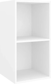 vidaXL Dulap TV montat pe perete, alb, 37x37x72 cm, lemn prelucrat