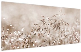 Tablou - Pajiște în tonuri de maro (120x50 cm)