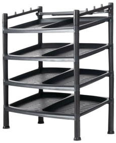Botnik 4 etaje Black 52 x 34 x 67 cm