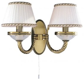 Aplica de perete din alama 2 brate design italian 4660