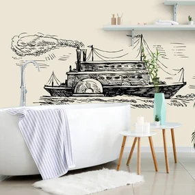 Tapet navă spectaculoasă în design retro