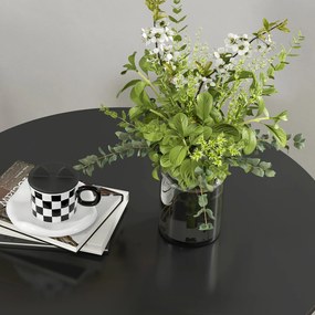 HOMCOM Masa de bucatarie rotunda, Design modern, 78 cm x 78 cm x 75 cm, Negru | Aosom Romania