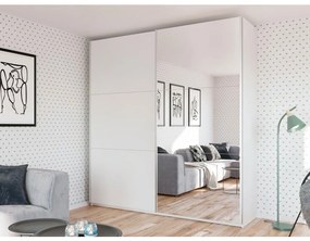 Dulap cu uși glisante 225 Portobello (Alb). 1070497