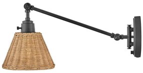 Hinkley HK-ARTI-1W-BK-NR - Aplică de perete cu spot ARTI 1xE27/60W/230V negru/maro