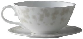 Cana de ceai gri cu farfurie 30 cl colectia Slåpeblom - Wik & Walsøe