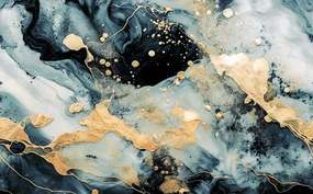 Fototapet, Marble Stream, Blue, Rebel Walls