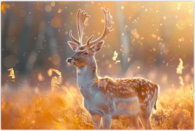 Tablou - Cerb în câmp (90x60 cm)