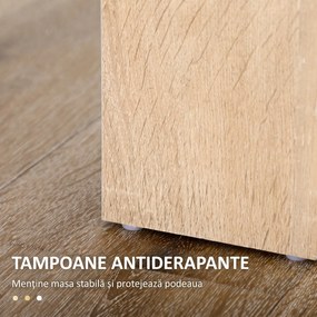 HOMCOM Masă de Dining pentru 4-6 Persoane, Masă de Bucătărie Modernă din Lemn, 120x69x75 cm, Lemn Natural | Aosom Romania