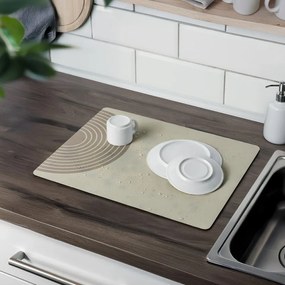 Scurgător de vase bej din cauciuc 50x40 cm Dima – Wenko