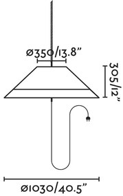 Lampa/Pendul portabil iluminat exterior decorativ SAIGON hole cap W100 gri/maro