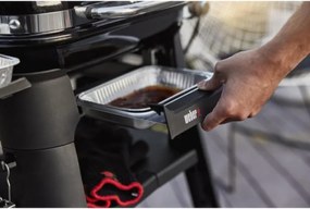 Gratar electric Weber Lumin Compact WB91010979DL, 2200 W, 315 °C MAX, Grill din fonta emailate cu portelan, Negru