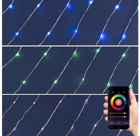 Instalație LED RGB de Crăciun dimabilă 200xLED/29 de funcții 20,4m