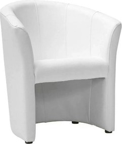 Fotoliu TM-1, alb/negru, piele ecologica/plastic, 67x60x76 cm