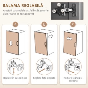 HOMCOM Dulap de Bucătărie cu Spațiu de Depozitare, 71" Alb | Aosom Romania