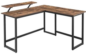 Birou de colț SOLEA maro/negru