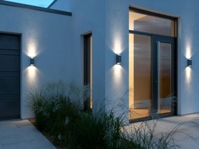 Aplica up/down de perete pentru iluminat exterior IP54 Nico square 22 antracit