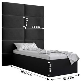 Zondo Pat de o persoană cu tăblie tapițată 90 cm. 1045872