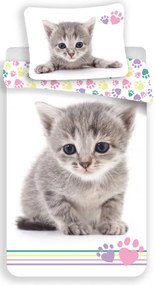 Pisică Set de lenjerie Heart Paw 140×200cm, 70×90 cm