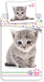 Pisică Set de lenjerie Heart Paw 140×200cm, 70×90 cm