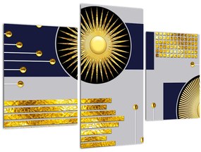 Tablou - Cercuri aurii (90x60 cm)