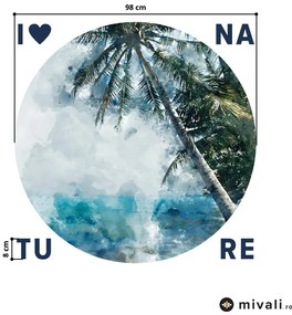 Autocolante de perete - Palmieri cu inscripție