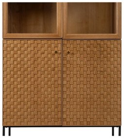 Vitrină în culoare naturală cu aspect de lemn de frasin 84,5x198 cm – Ixia