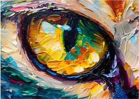 Tablou pe sticlă - Ochi de pisică Pictură (70x50 cm)