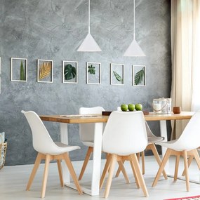 Pendul design industrial Jarod alb